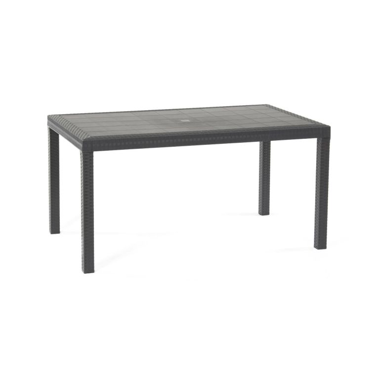 Tavolo da esterno rettangolare 10 posti 150x90cm antracite - Adila