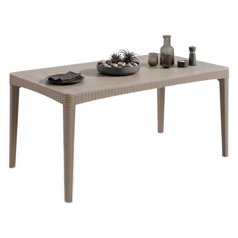 Tavolo da esterno Salmon, 160x90 h74 cm, Tortora