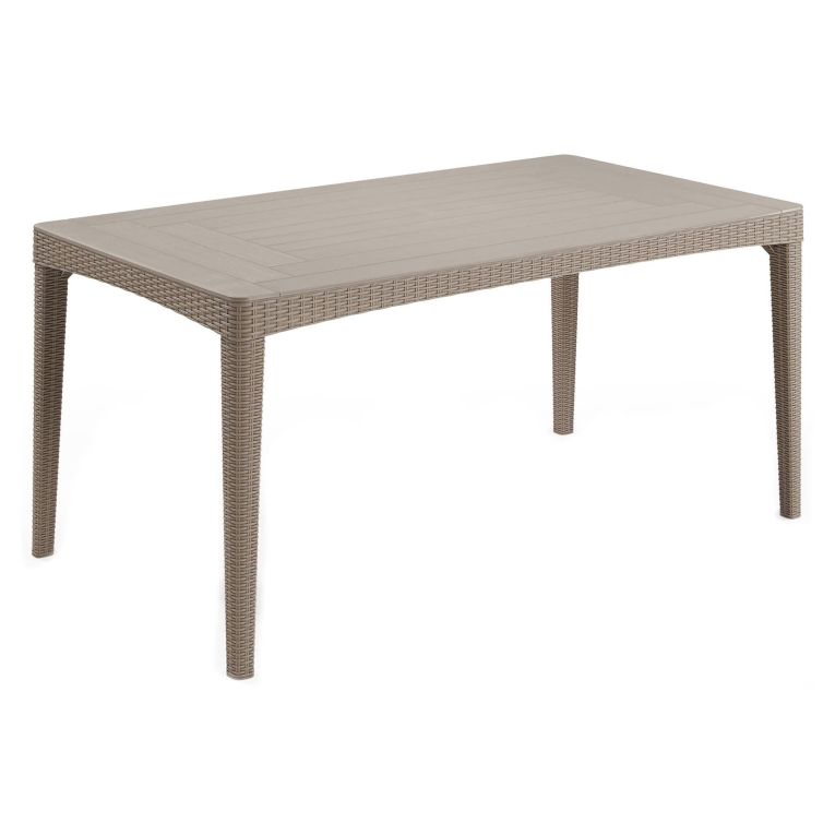 Tavolo da esterno Salmon, 160x90 h74 cm, Tortora