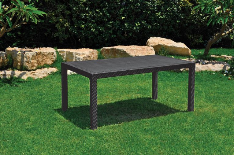 Tavolo da esterno Solero, Base per picnic, Piano da pranzo da giardino, Banco outdoor multiuso, 95x161 h75 cm, Antracite