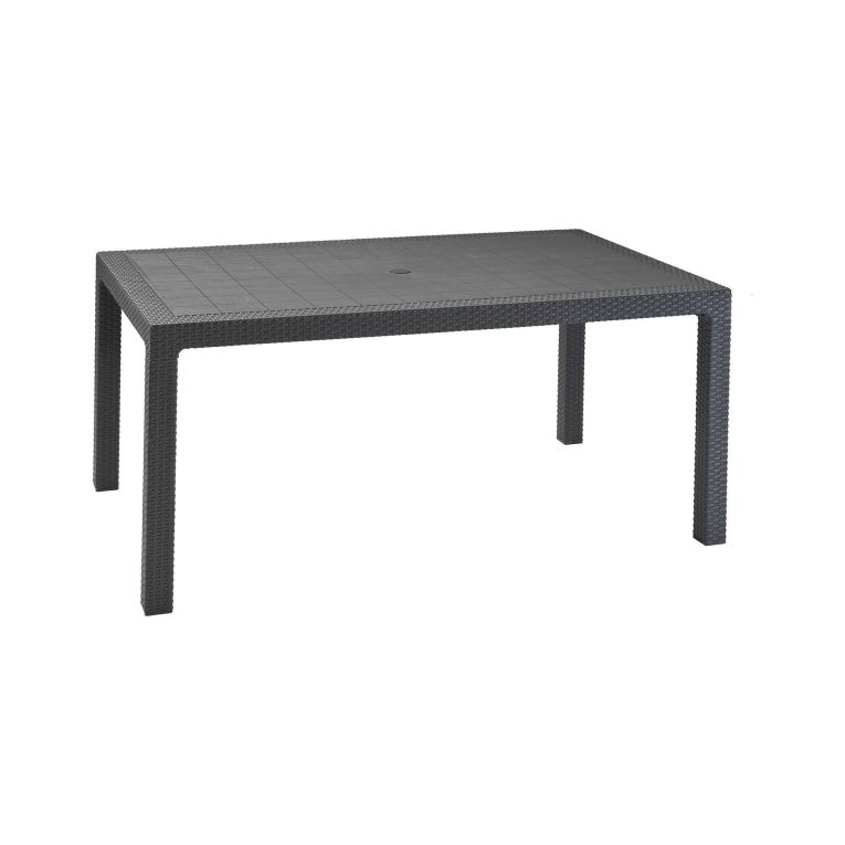 Tavolo da esterno Solero, Base per picnic, Piano da pranzo da giardino, Banco outdoor multiuso, 95x161 h75 cm, Antracite