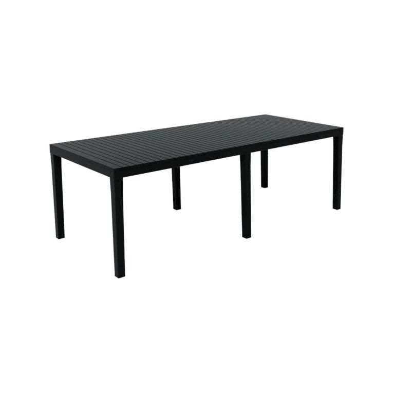 Tavolo da esterno Susa, Tavolo rettangolare allungabile da pranzo, Tavolo da giardino estensibile, 100% Made in Italy, 150x90h72 cm, Antracite