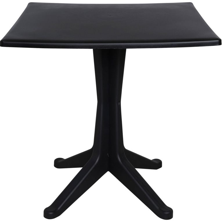 Tavolo da esterno Trani, Tavolo quadrato fisso, Tavolino da giardino multiuso, 100% Made in Italy, 70x70h72 cm, Antracite