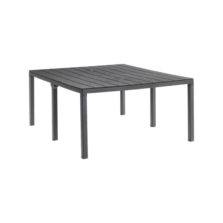 Tavolo da esterno Varda, Base per picnic, Piano da pranzo da giardino multiposizione, Banco outdoor multiuso, Made in Italy, 292x86 h74 cm, Antracite