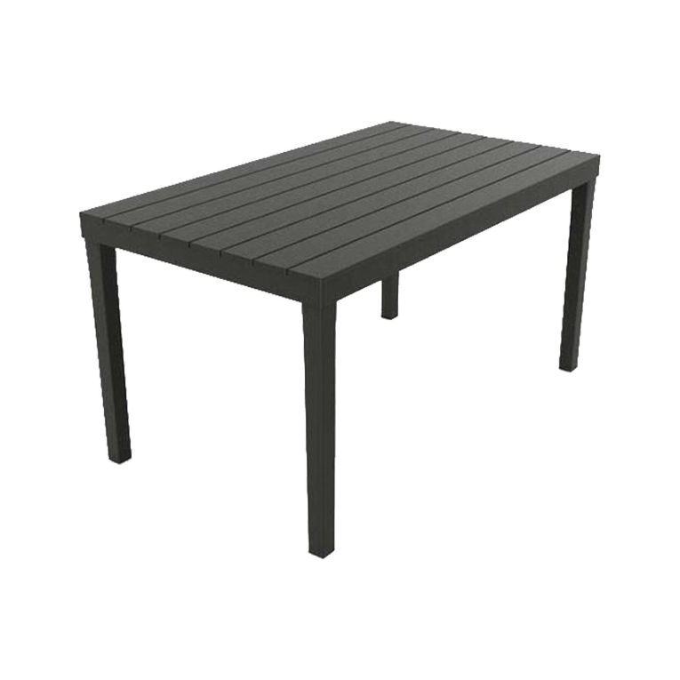 Tavolo da esterno Vasto, Tavolo rettangolare da pranzo, Tavolo da giardino indoor e outdoor multiuso, 100% Made in Italy, 138x78h72 cm, Antracite