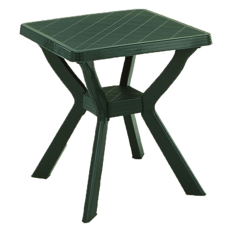 Tavolo da Esterno Verde 4 Posti Tavolo Tavolo Fisso Quadrato 70x70x72h cm, Lunghezza Massima 70 cm Made in Italy - Straven