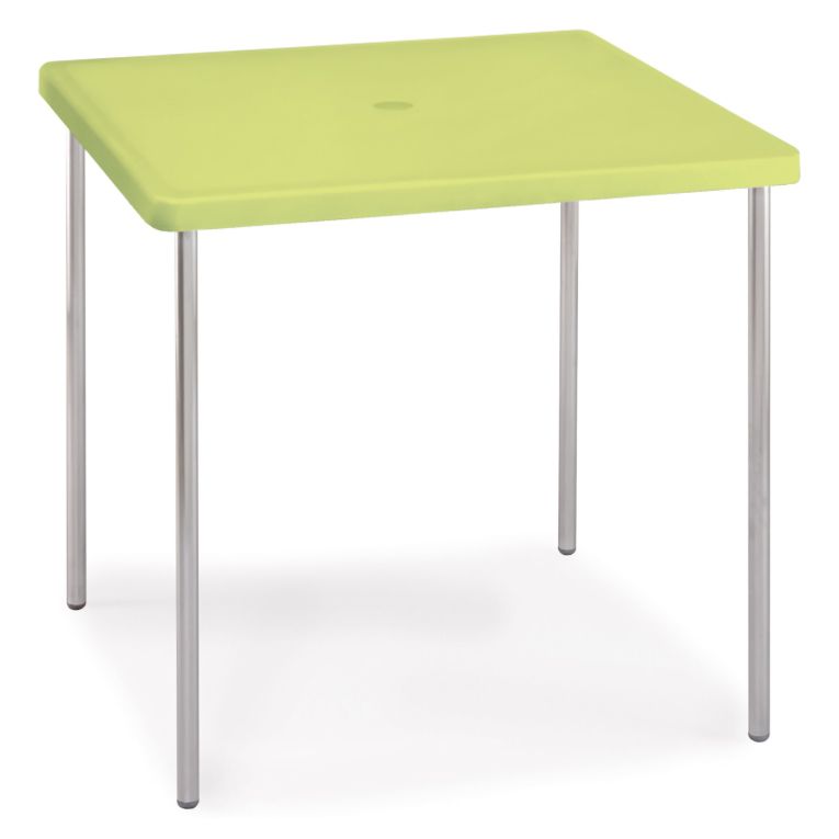 Tavolo da Esterno Verde 4 Posti Tavolo Tavolo Fisso Quadrato 75x75x72h cm, Lunghezza Massima 75 cm Made in Italy - Brownstown