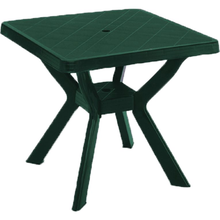 Tavolo da Esterno Verde 4 Posti Tavolo Tavolo Fisso Quadrato 79x79x72h cm, Lunghezza Massima 79 cm Made in Italy - Normandy