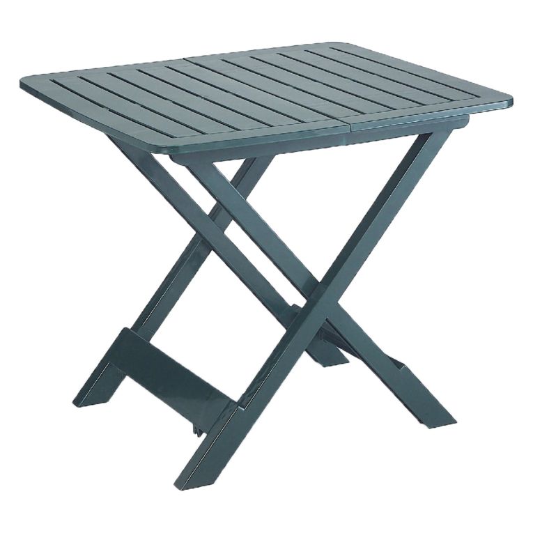Tavolo da Esterno Verde 4 Posti Tavolo Tavolo Pieghevole Rettangolare 79x72x70h cm, Lunghezza Massima 79 cm Made in Italy - Ruthton