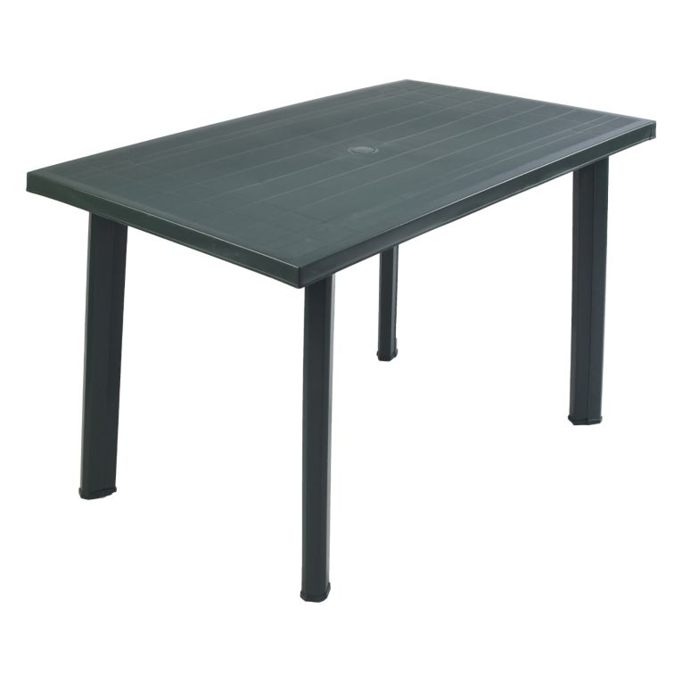 Tavolo da Esterno Verde 6 Posti Finitura Effetto Liscio 126x76x72h cm, Lunghezza Massima 126 cm Made in Italy - Ozello