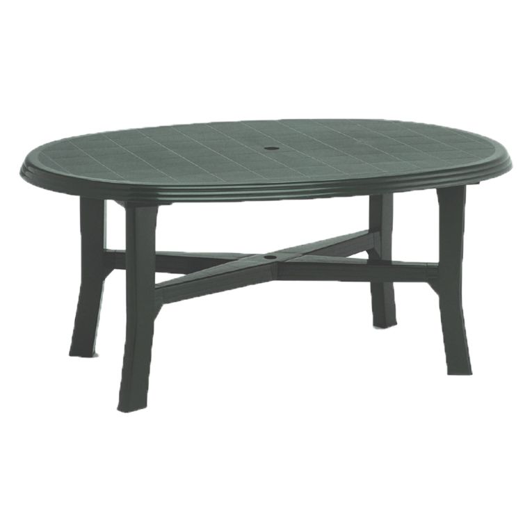 Tavolo da Esterno Verde 6 Posti Tavolo Tavolo da Esterno Fisso 165x110x72h cm, Lunghezza Massima 165 cm Made in Italy - Simmsville