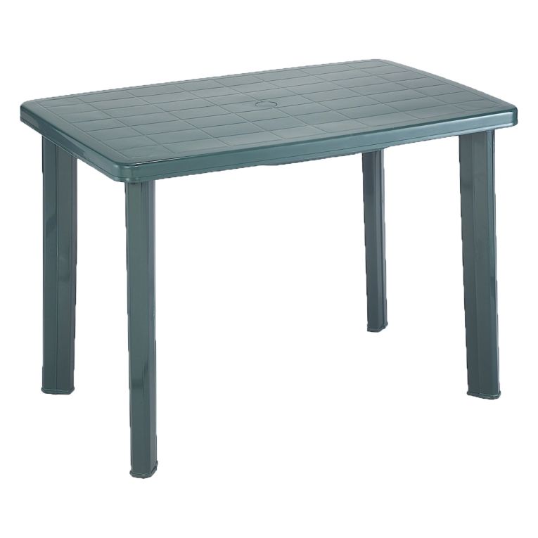 Tavolo da Esterno Verde 6 Posti Tavolo Tavolo da Esterno Rettangolare 101x68x72h cm, Lunghezza Massima 101 cm Made in Italy - Pinedale