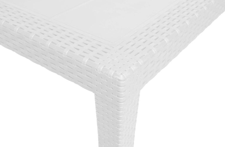 Tavolo da giardino 10 posti 150x90cm bianco - Ariana