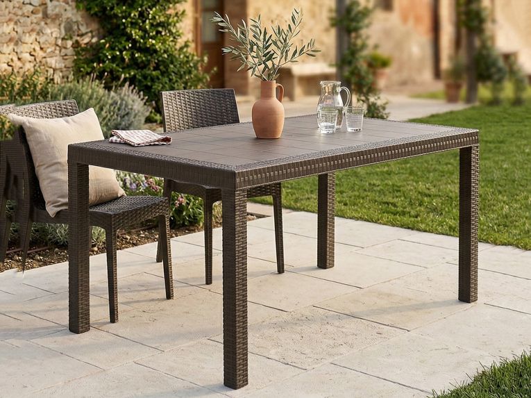 Tavolo da giardino 10 posti 150x90cm marrone - Adila