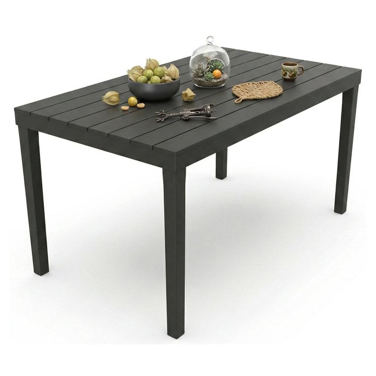 Tavolo da giardino 10 posti 80x138cm antracite - Asar