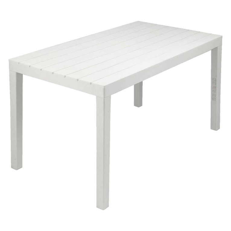 Tavolo da giardino 10 posti 80x138cm bianco - Asar
