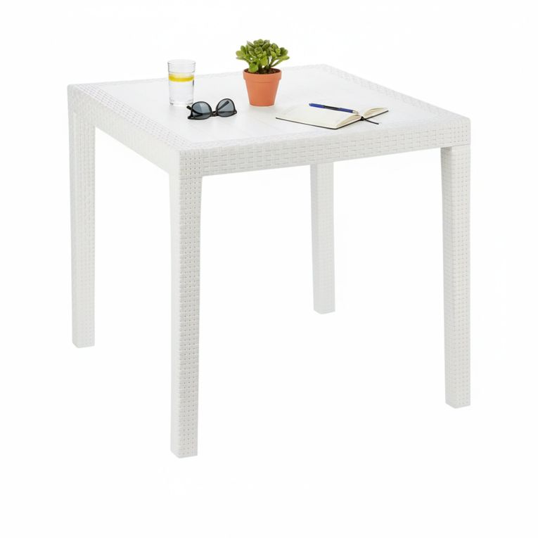 Tavolo da giardino 4 posti 79x79cm bianco - Angelico