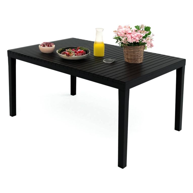 Tavolo da giardino 6 posti 150x90cm antracite - Askia