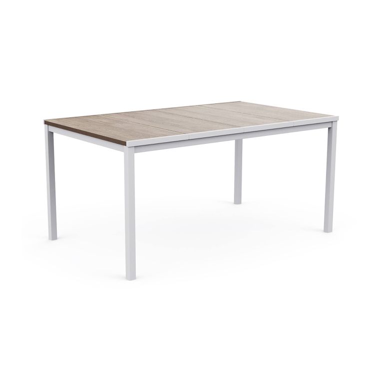 Tavolo da giardino 6 posti 159x95cm rovere e bianco - Sarnia