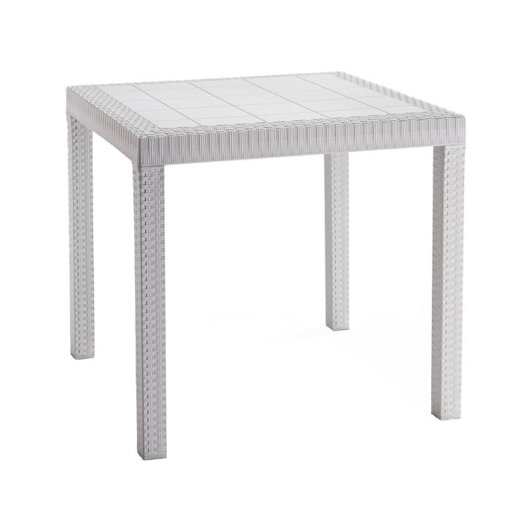 Tavolo da giardino 6 posti 80x80cm bianco - Acqua