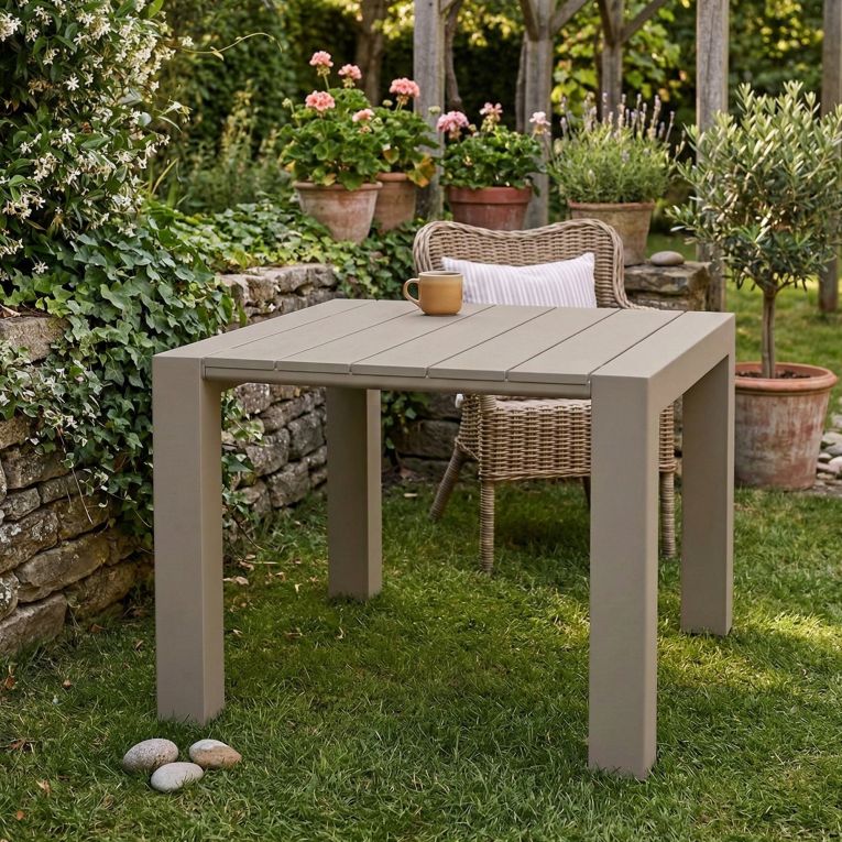 Tavolo da giardino 6 posti 90x98cm tortora - Malang