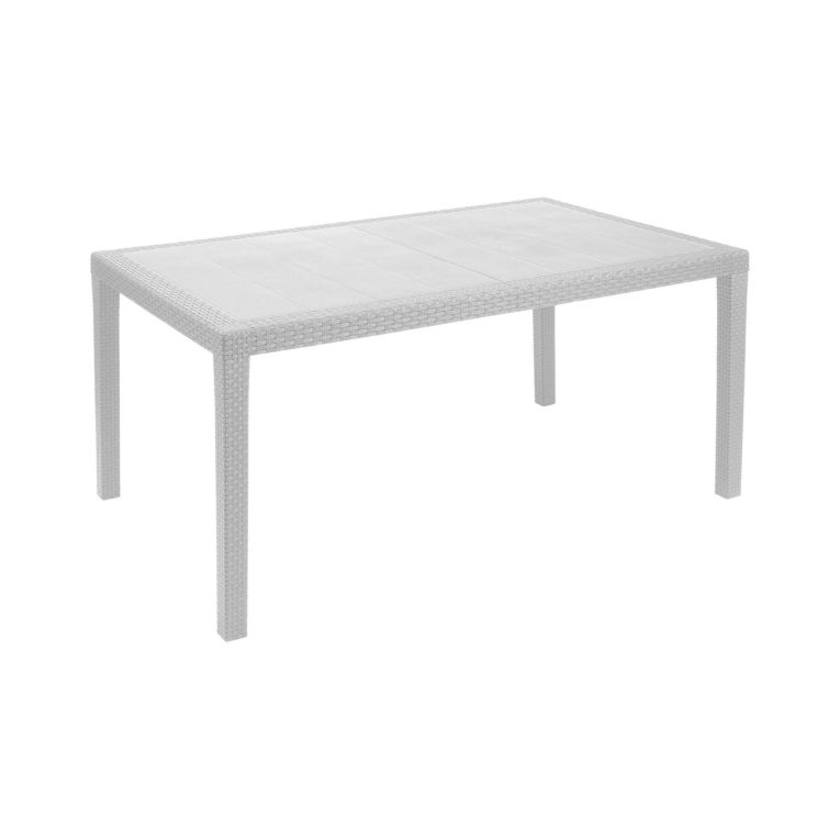 Tavolo da giardino 8 posti 138x78cm bianco - Arca