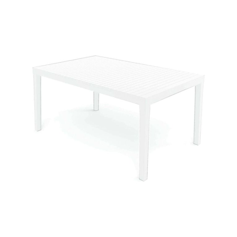 Tavolo da giardino allungabile 8-10 posti 150-220x90cm bianco - Arabesch