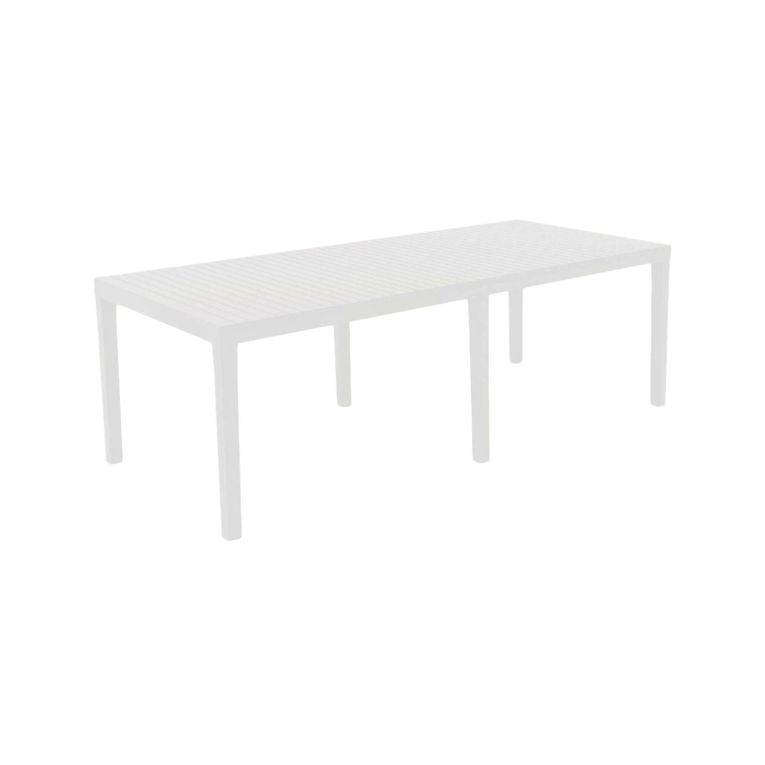 Tavolo da giardino allungabile 8-10 posti 150-220x90cm bianco - Arabesch
