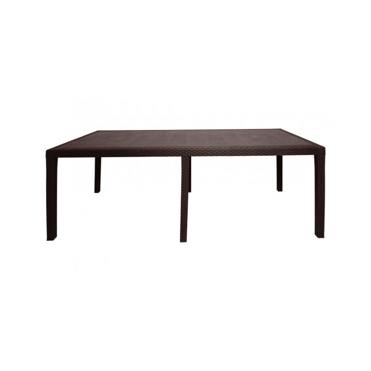 Tavolo da giardino allungabile 8-10 posti 150-220x90cm marrone - Abbaviva