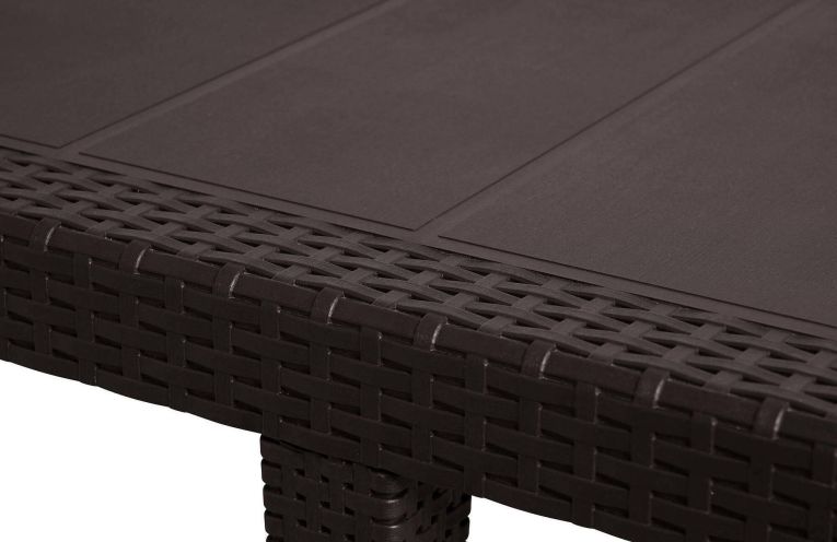 Tavolo da giardino allungabile 8-10 posti 150-220x90cm marrone - Abbaviva