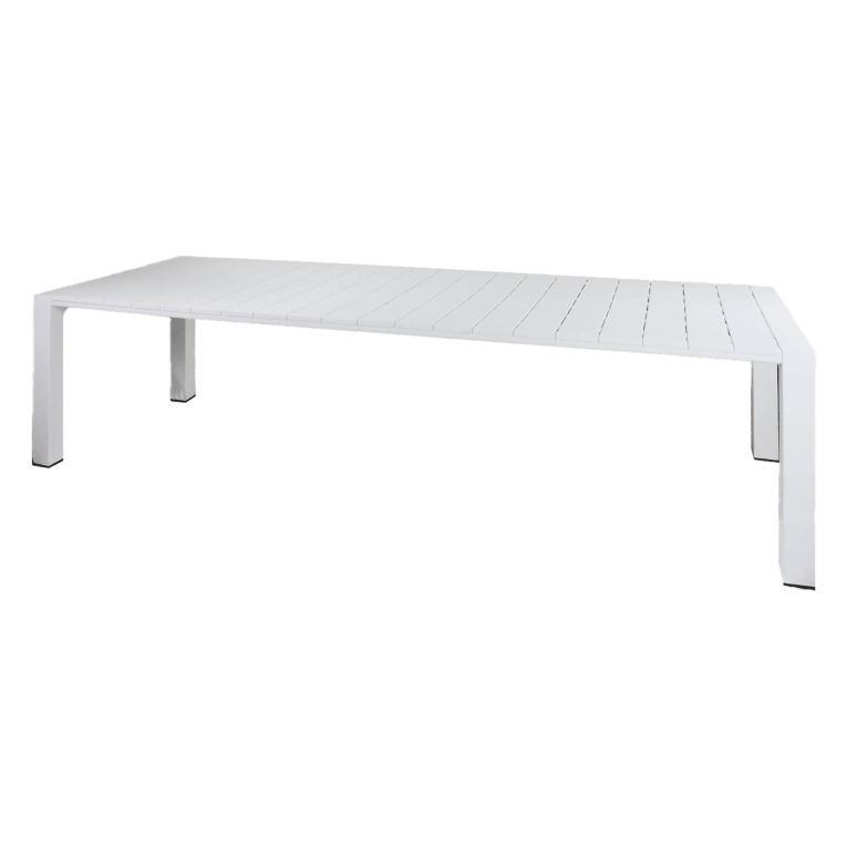 Tavolo da giardino allungabile 8-10 posti 160-230x98cm bianco - Lahat