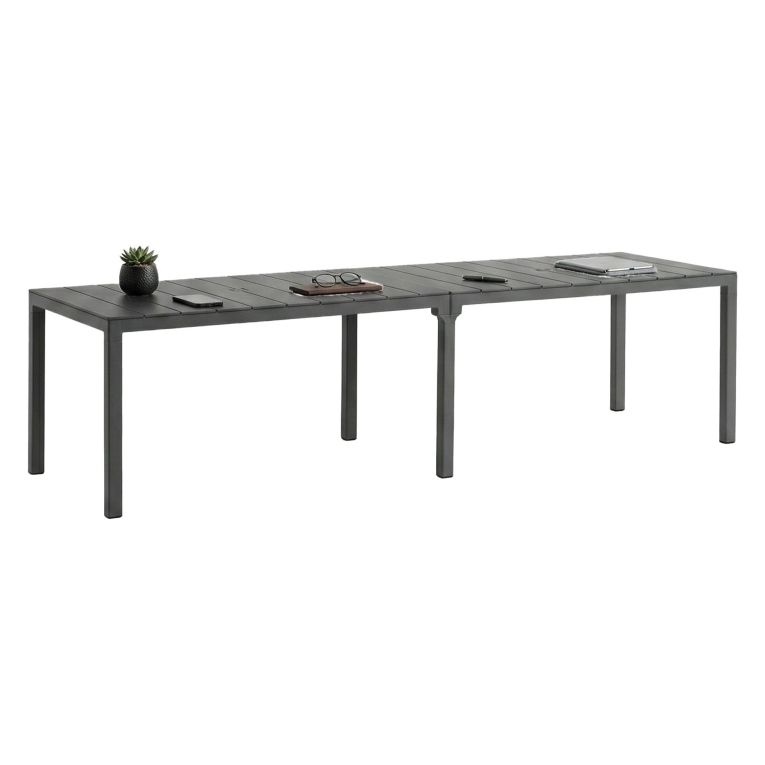 Tavolo da giardino allungabile 8-12 posti 146-292x86cm antracite - Campana