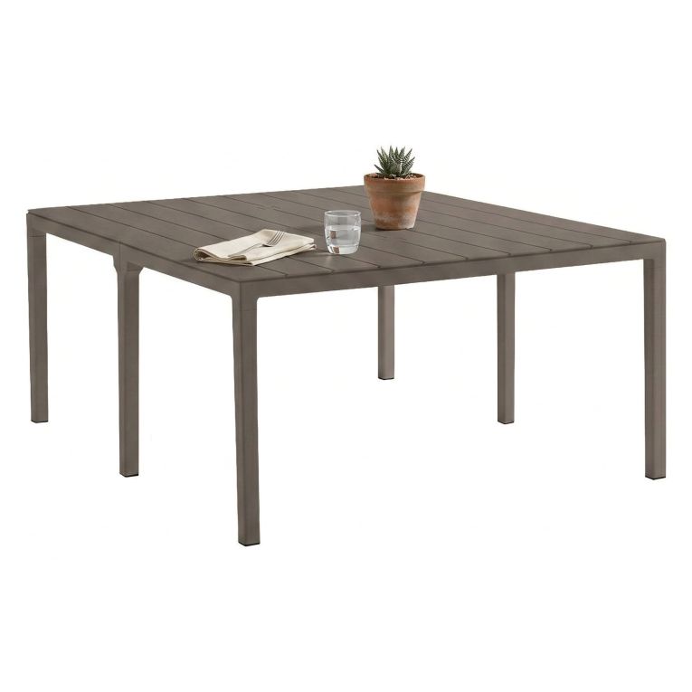 Tavolo da giardino allungabile 8-12 posti 146-292x86cm tortora - Campana