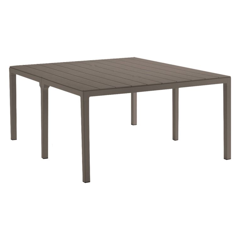 Tavolo da giardino allungabile 8-12 posti 146-292x86cm tortora - Campana