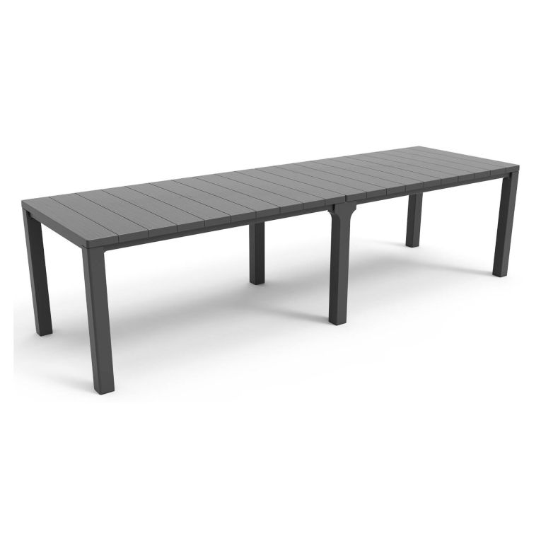 Tavolo da giardino allungabile 8-12 posti 147-294x90cm antracite - Brossard