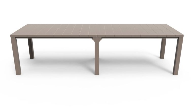 Tavolo da giardino allungabile 8-12 posti 147-294x90cm tortora - Brossard