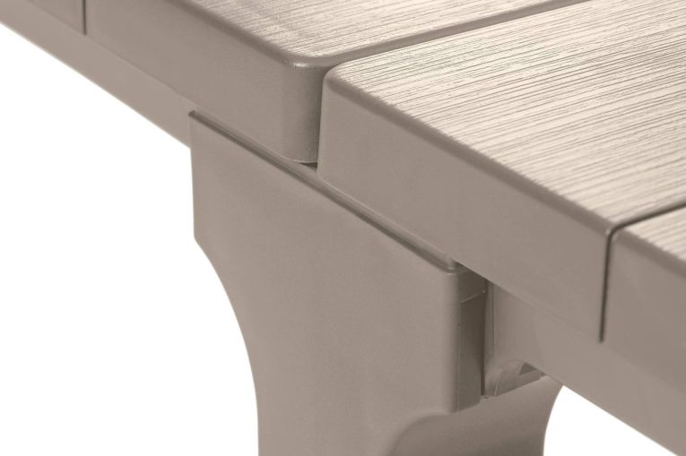 Tavolo da giardino allungabile 8-12 posti 147-294x90cm tortora - Brossard