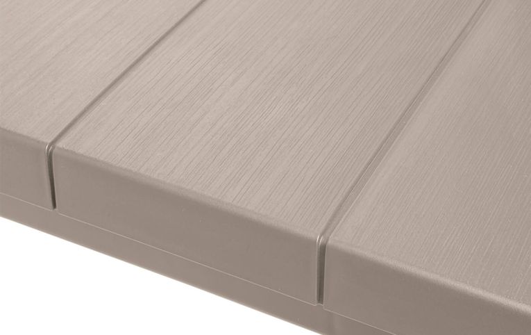 Tavolo da giardino allungabile 8-12 posti 147-294x90cm tortora - Brossard