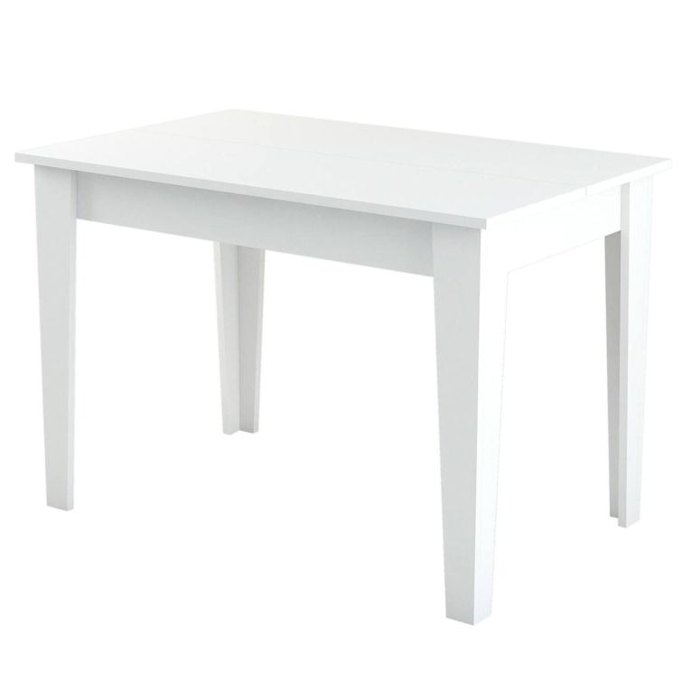 Tavolo da pranzo rettangolare 4 posti bianco 110x72cm - Eupilio