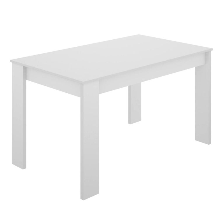Tavolo da pranzo rettangolare 6 posti bianco 138x81cm - Alois