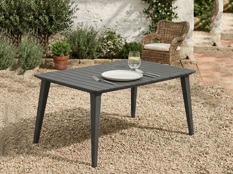 Tavolo da terrazza 6 posti 157x98cm antracite - Brockville