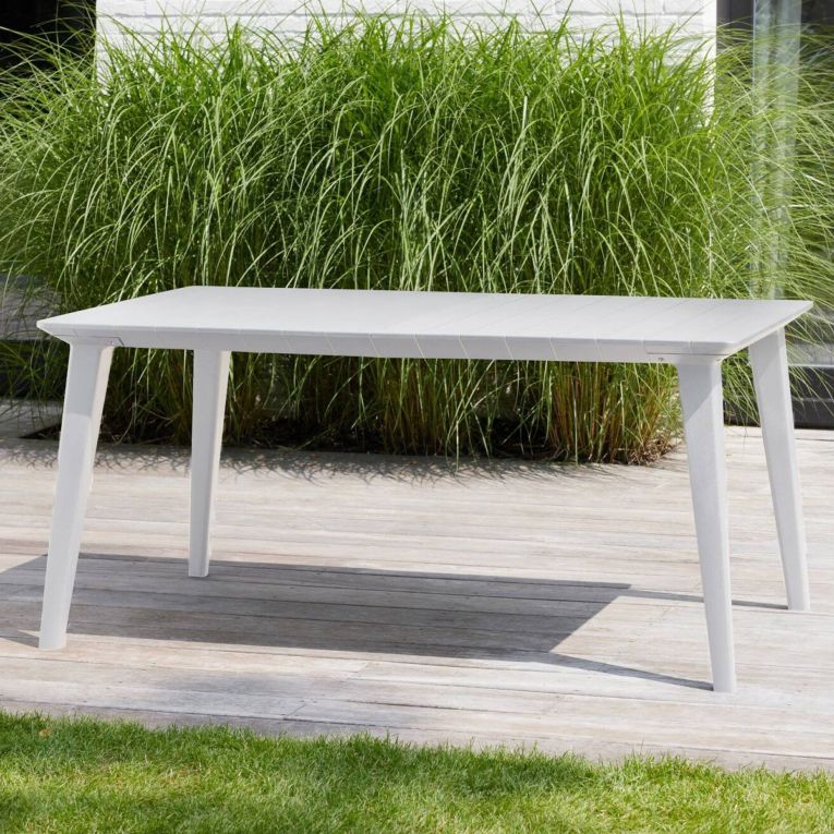 Tavolo da terrazza 6 posti 157x98cm bianco - Brockville