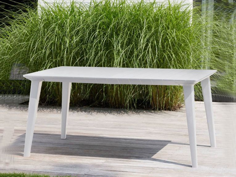 Tavolo da terrazza 6 posti 157x98cm bianco - Brockville