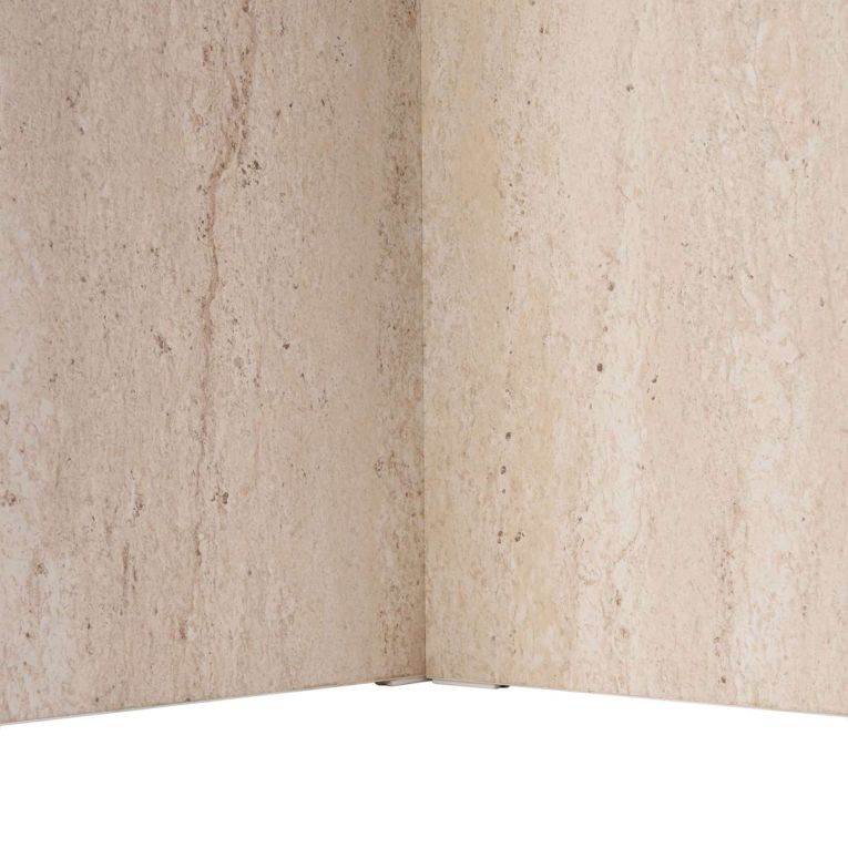 Tavolo Fisso Beige Marmo 6 Posti Forma Ovale 200x90x75h cm, Materiale Piano in Legno Nobilitato - Nofalota