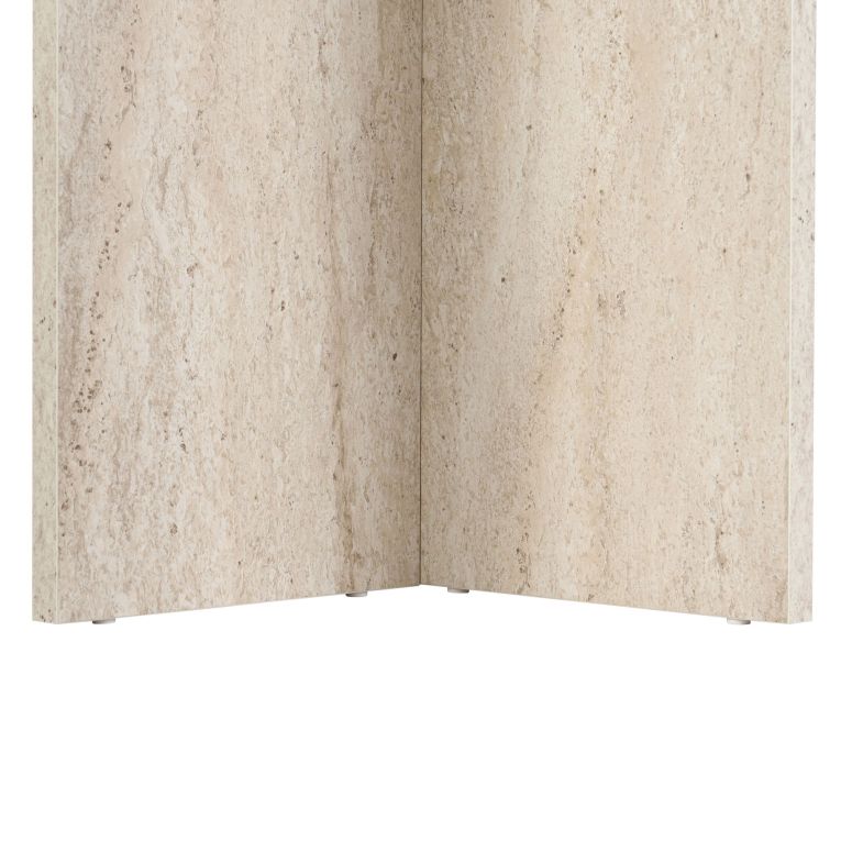 Tavolo Fisso Beige Marmo 6 Posti Forma Rettangolare 180x90x75h cm, Materiale Piano in Legno Nobilitato - Noleme