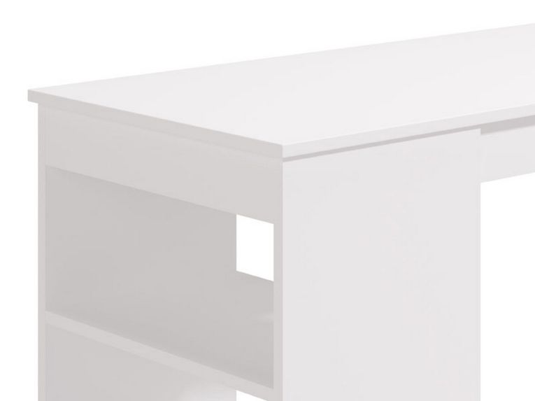 Tavolo Fisso Bianco 2 Posti Forma Rettangolare 120x50x105h cm, Materiale Piano in Legno Nobilitato - Sedriano