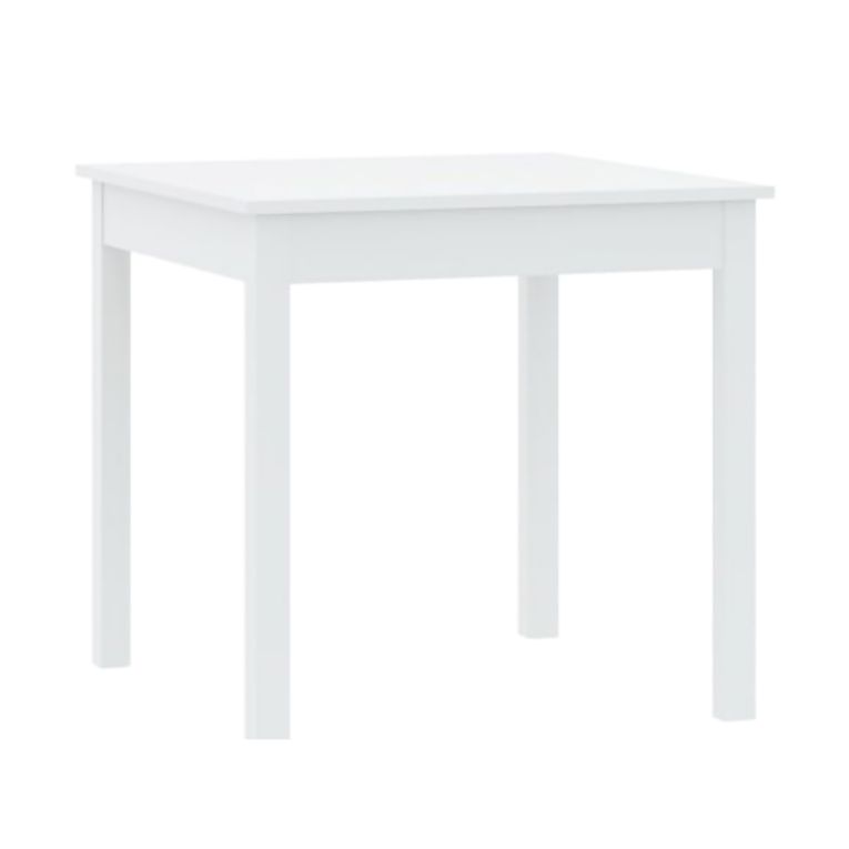 Tavolo Fisso Bianco 4 Posti Forma Quadrato 80x80x76h cm, Materiale Piano in Legno Nobilitato - Lofaka