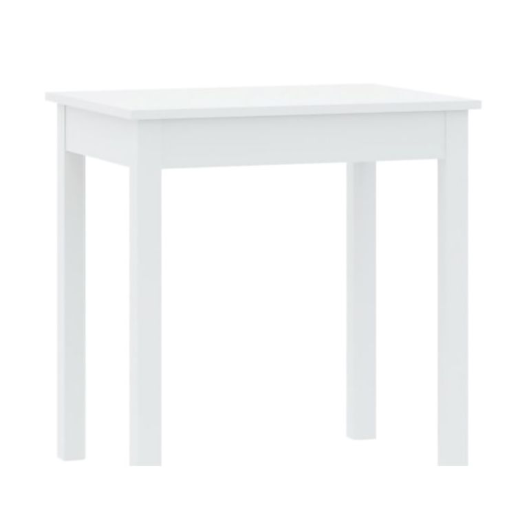 Tavolo Fisso Bianco 4 Posti Forma Rotondo 75x55x76h cm, Materiale Piano in Legno Nobilitato - Loda