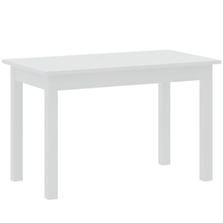 Tavolo Fisso Bianco 6 Posti Forma Rettangolare 120x70x76h cm, Materiale Piano in Legno Nobilitato - Litabana