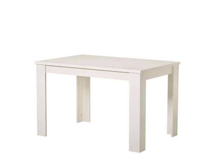 Tavolo Fisso Bianco 6 Posti Forma Rettangolare 120x80x74.5h cm, Materiale Piano in Legno Nobilitato - Uscio